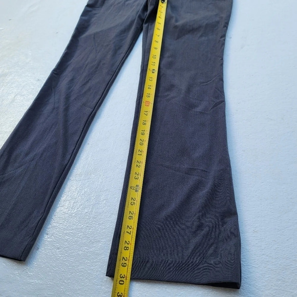 Apt 9 sz 4 Women's Trousers Slight Flare Grey Twill Wide Belted Stretch Waist - Picture 7 of 9